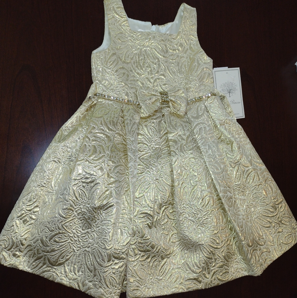 NWT Couture Princess  GOLD  TODDLER Girl Size 2T